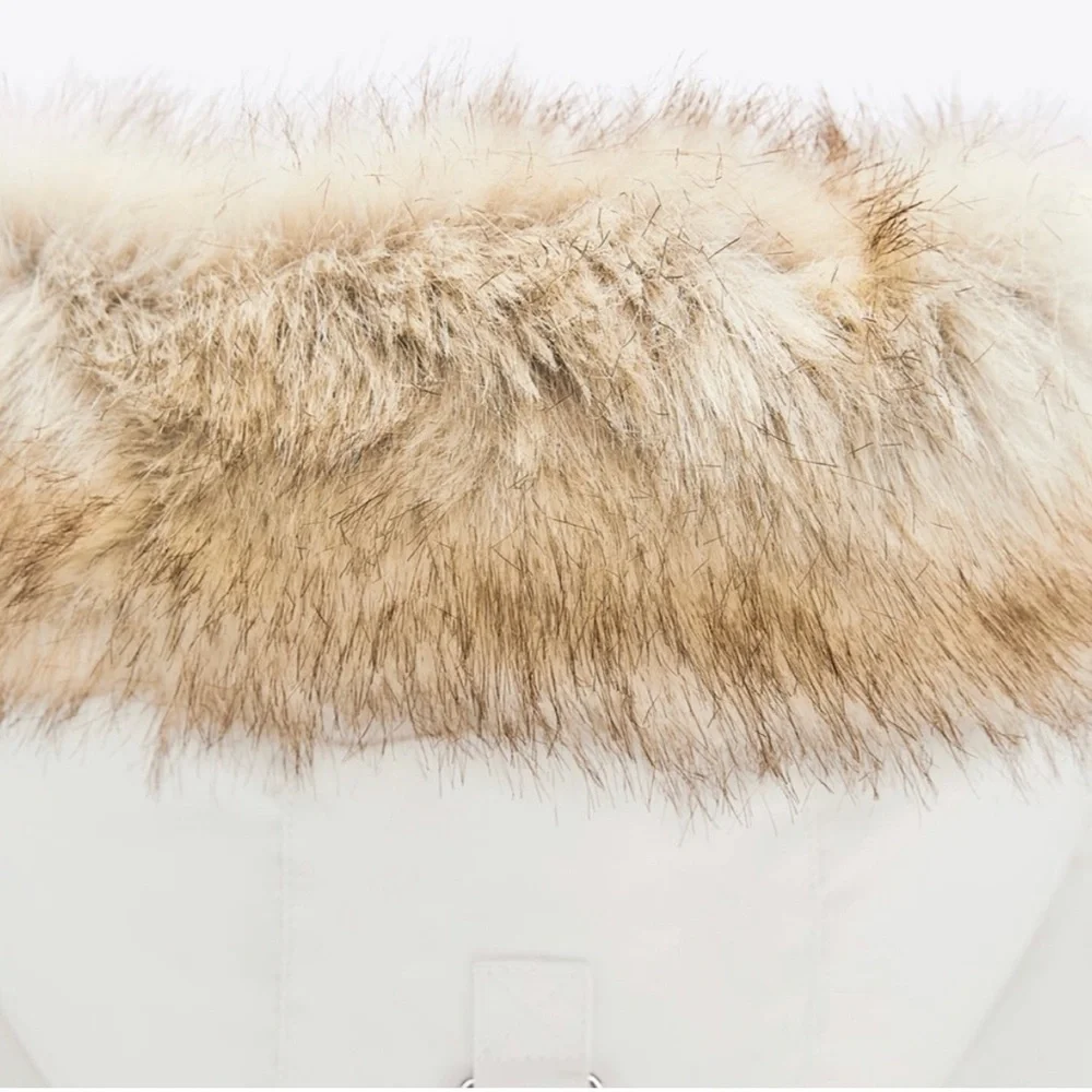 Zara Fur-Trimmed Long Winter Parka - Picture 5 of 12